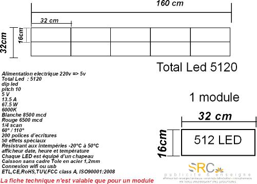  journal lumineux programmable afficheur led programmable 452