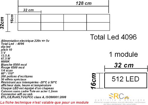 journal lumineux programmable afficheur led programmable 858