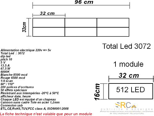 journal lumineux programmable afficheur led programmable 782785